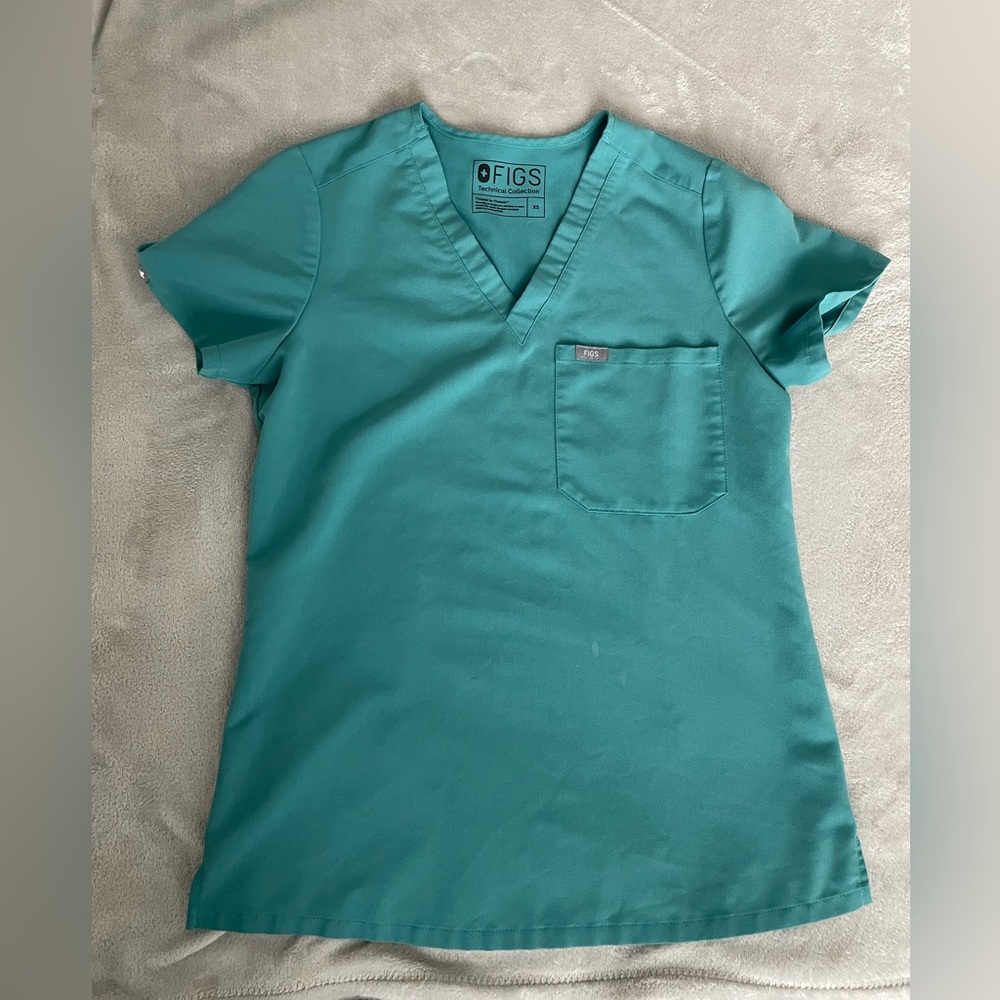 Figs Catarina Scrub Top - Marine XS